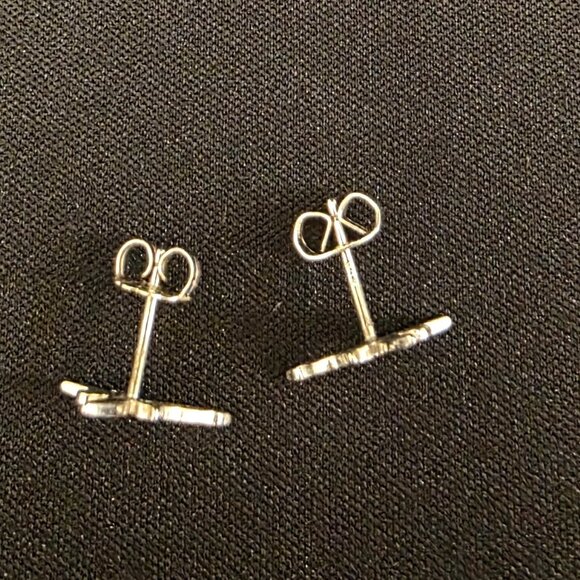 Disney Tinkerbell Sterling Silver 925 Designer Signed Stud Post Earrings - Picture 3 of 8